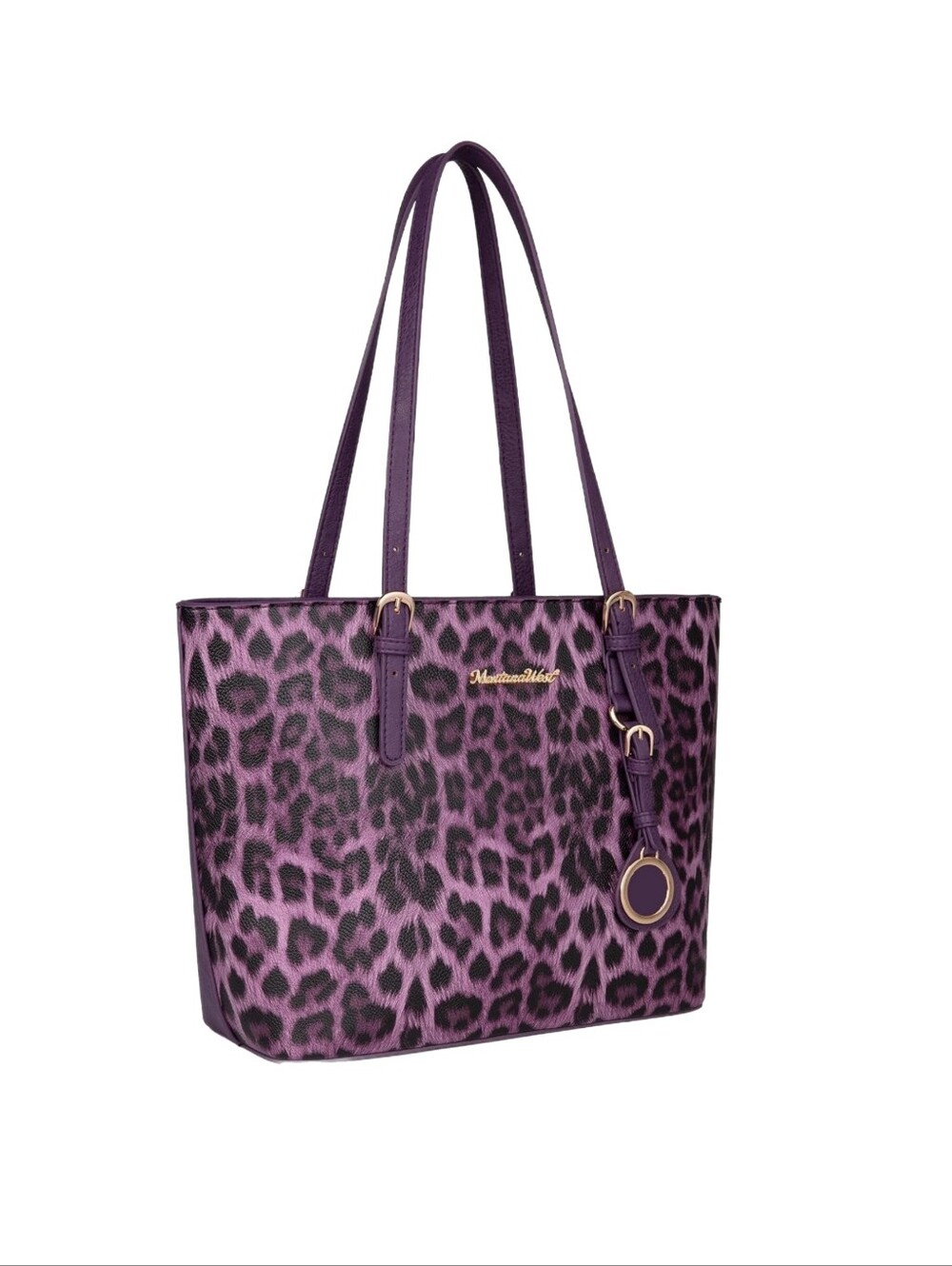 Montana West Purple Animal Print Tote Bag NWT